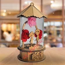 Cute Couple Decorative Showpiece Lighting System Gift Item