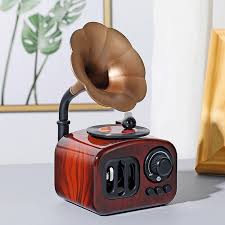 1pc,New Music Box, Retro Phonograph Music Box Decoration Ornament Musical Box Table Desk Decoration Best Gifts
