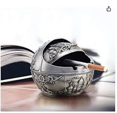 Home Ashtrays Spherical Ashtray Creative Clampersonality Trend Home Living Room Multifunctional Fashion Ashtray Home Nice Extra Decoration/Red Copper Elephant